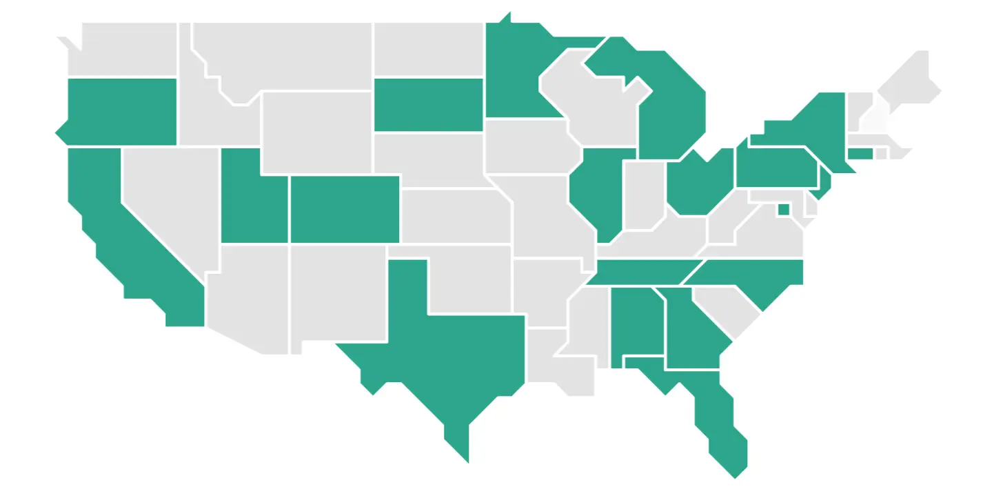 Metastatic trial Locations Map